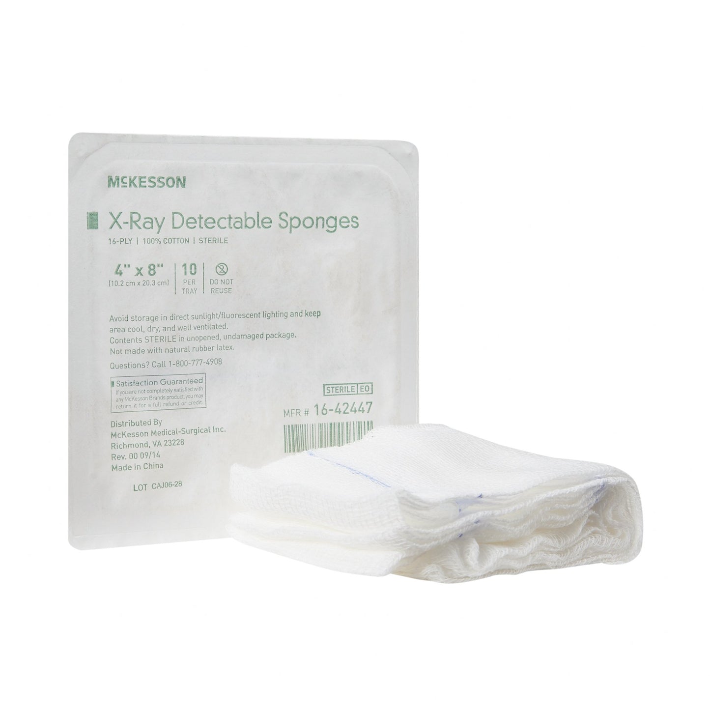 XRAY DET GAUZE 4X8X16P ST10S