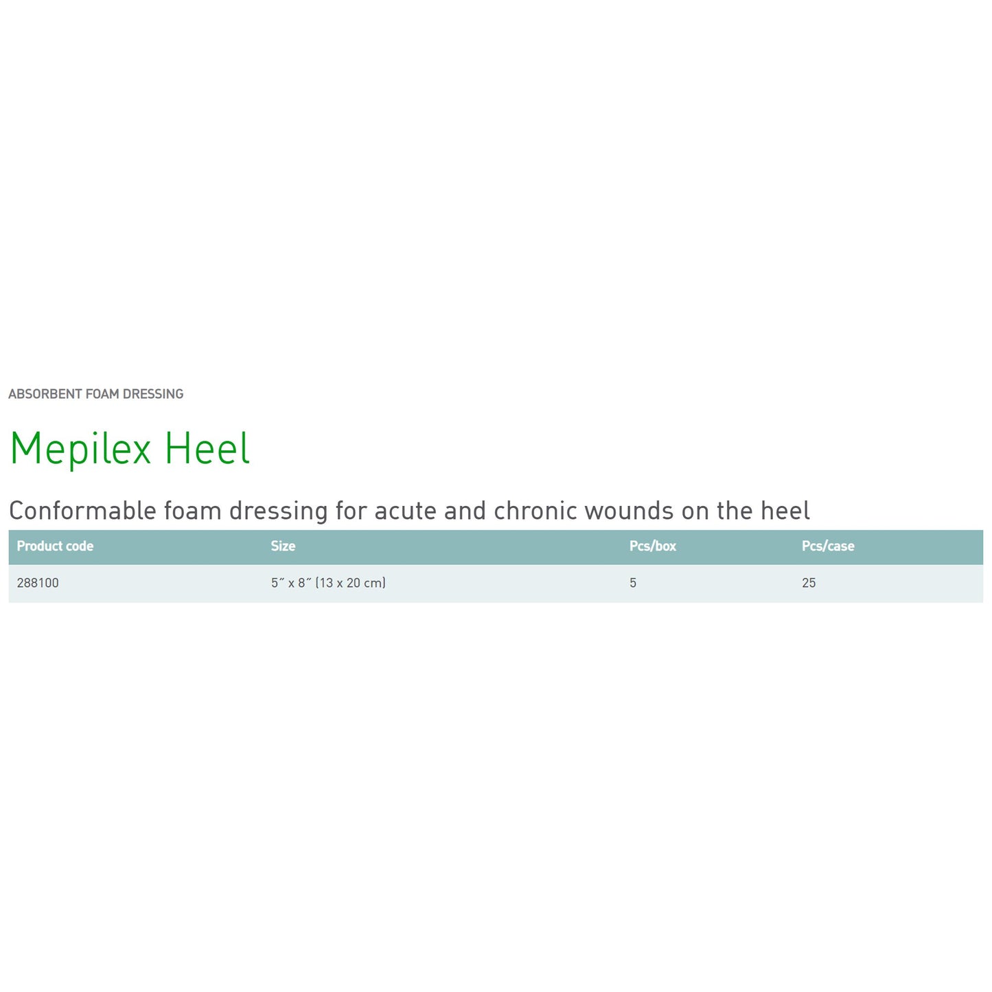 DRESSING, MEPILEX HEEL 5.2"X8"