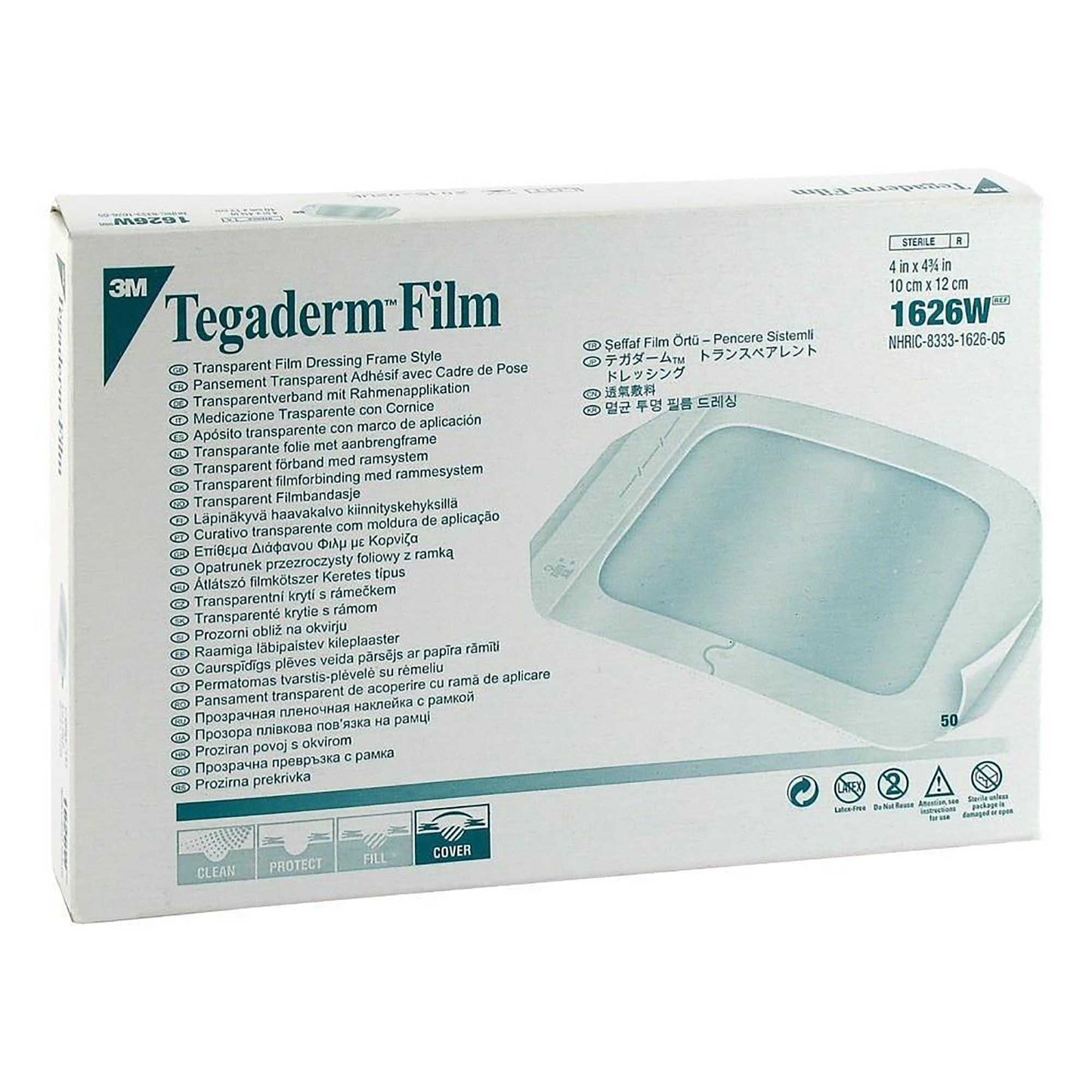 DRESSING, TEGADERM PIC FRAME W/LBL 4X4 3/4