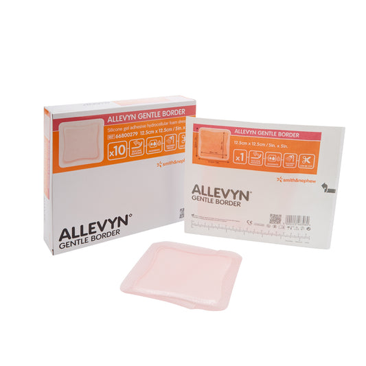 DRESSING, ALLEVYN GENTLE BRDR5"X5"