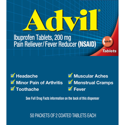 ADVIL, TAB 200MG DISPENSER 2X50