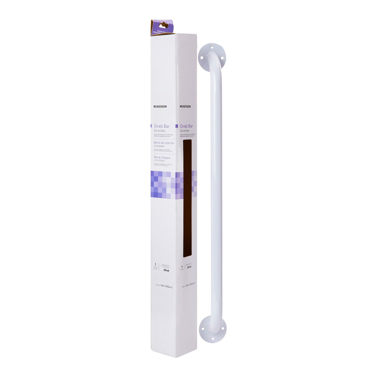 BAR, GRAB MOUNT PDR COATED WHT24"