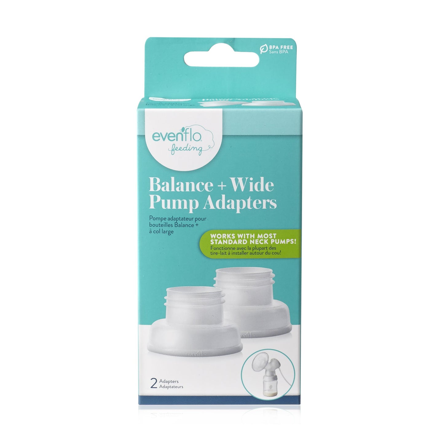 ADAPTER, PUMP BALANCE+ F/WIDENECK BOTTLE 2PK