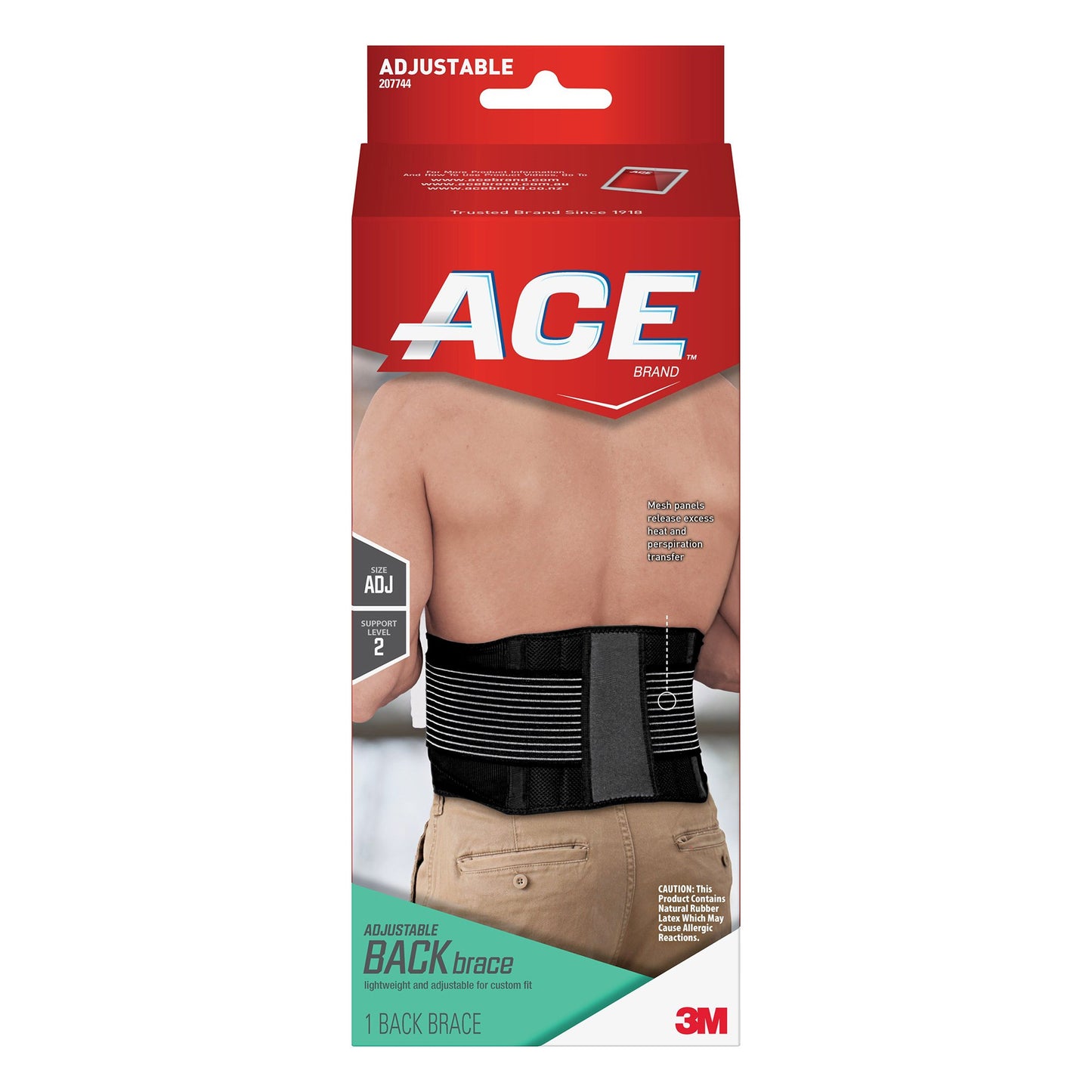 BACK BRACE, ACE ADJ ONE-SIZE