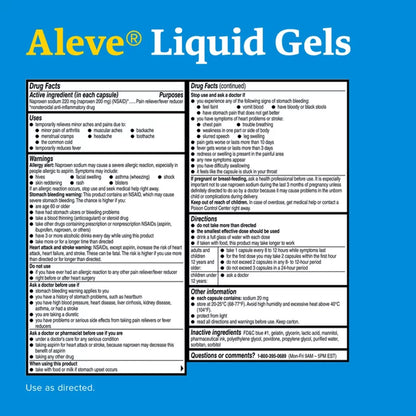 ALEVE, CAP LIQ GEL 220MG