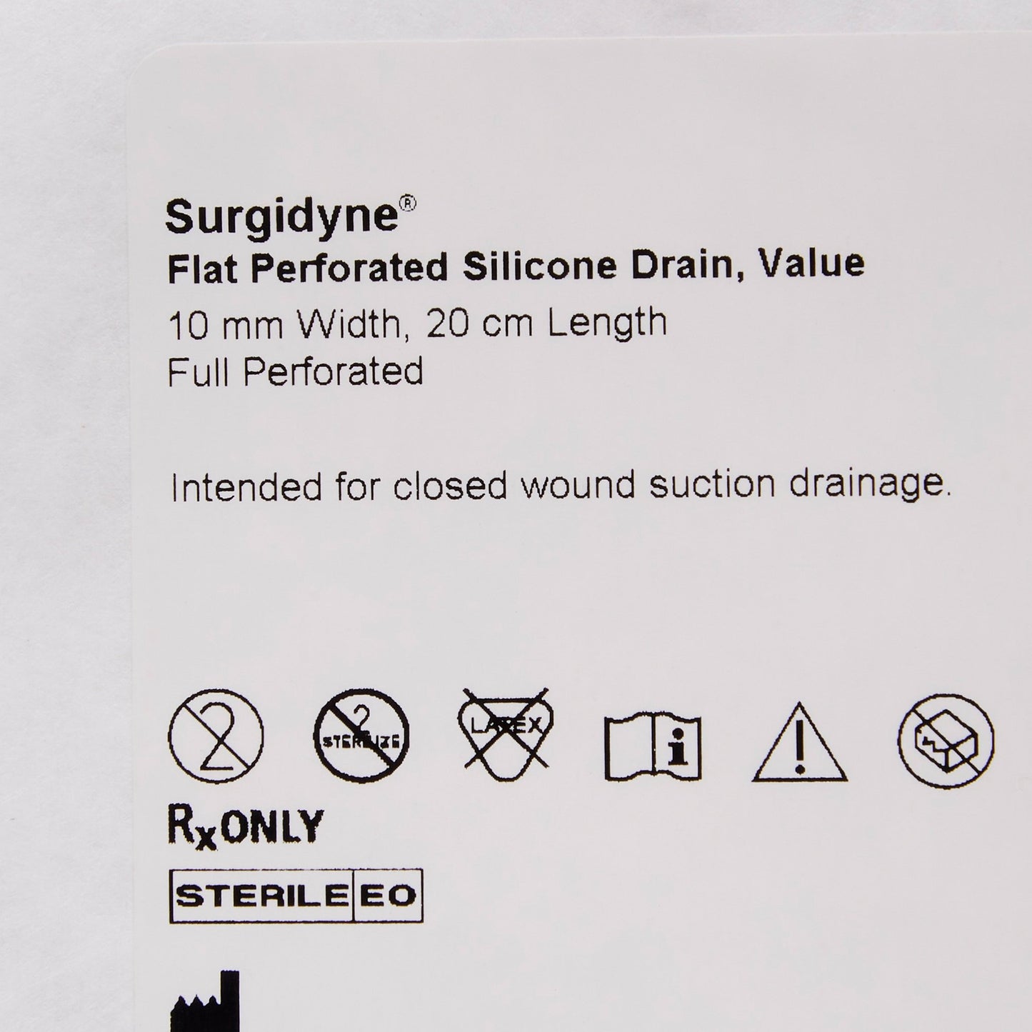 DRAIN, HUBLESS FLT FULL PERF 10MMX20CM