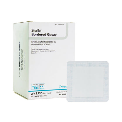GAUZE, BORDERED STERILE ISLAND2X3.75