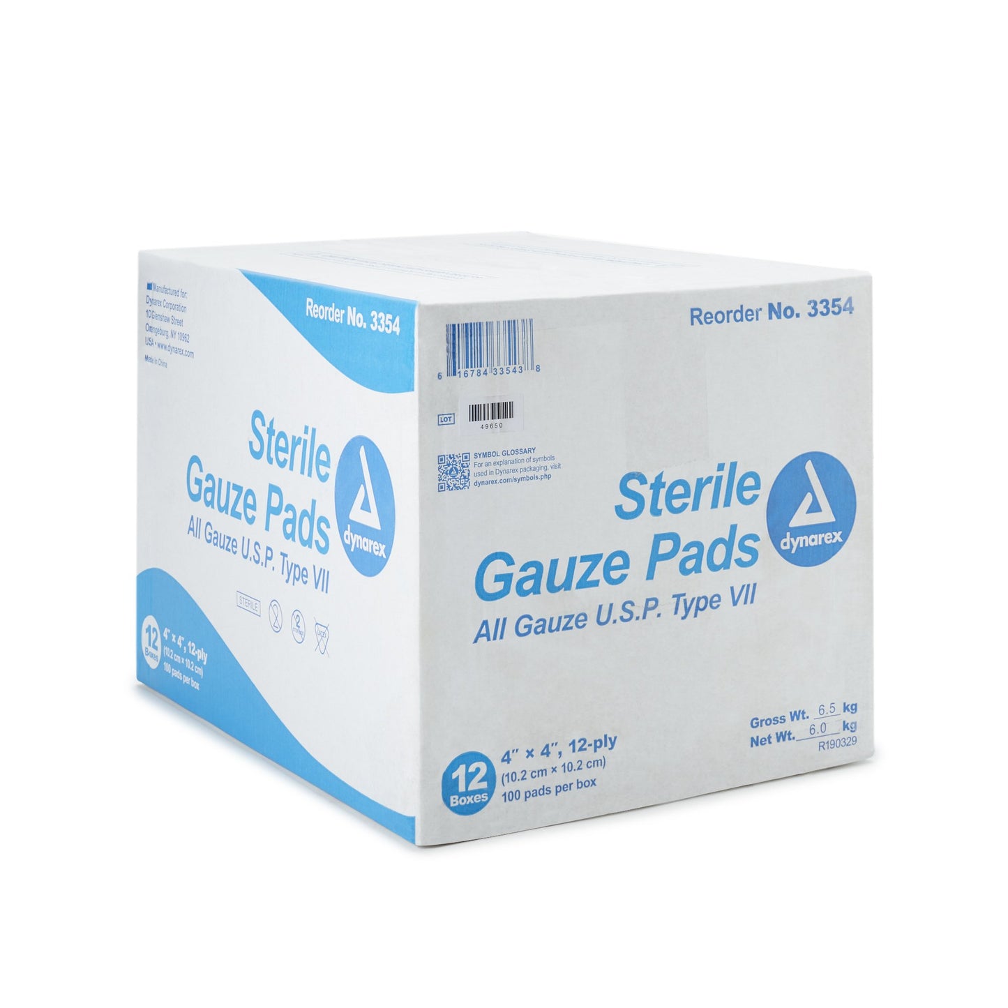 PAD, GAUZE 12PLY STR 4X4