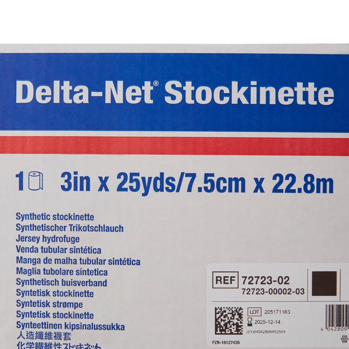 STOCKINETTE, CAST DELTA-NET TUBULAR BLK 3"