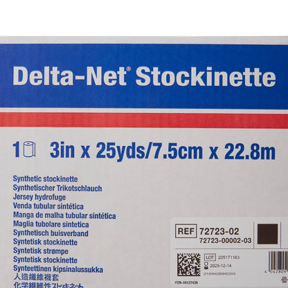 STOCKINETTE, CAST DELTA-NET TUBULAR BLK 3"