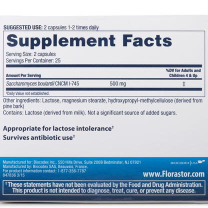 FLORASTOR, CAP 250MG