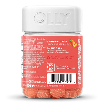 OLLY, GUMMY PROBIOTIC + PREBIOTIC PEACHY PEACH