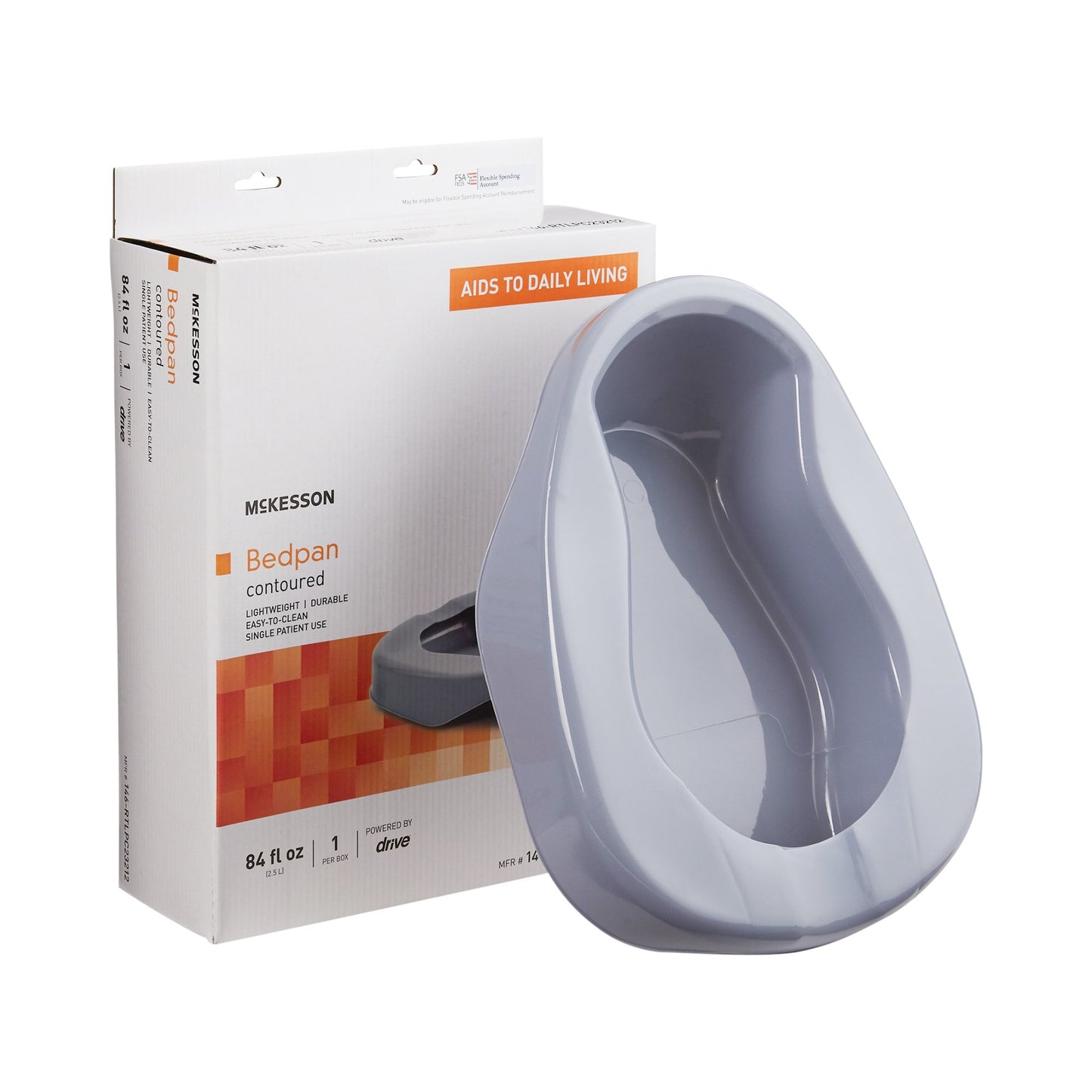 BEDPAN, CONTOURED LIGHT WEIGHT84OZ