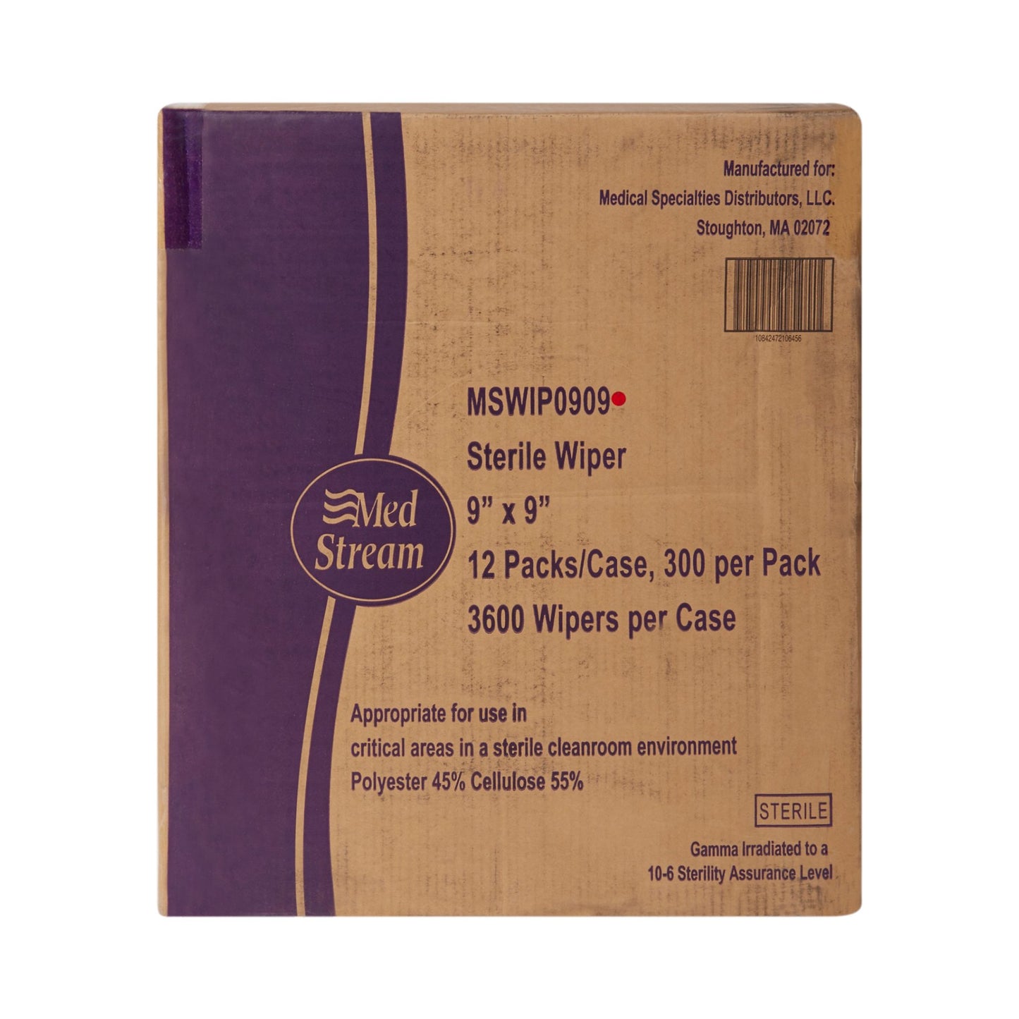 WIPE, CLEANROOM ISO CLASS5 STRDISP WHT 9X9"