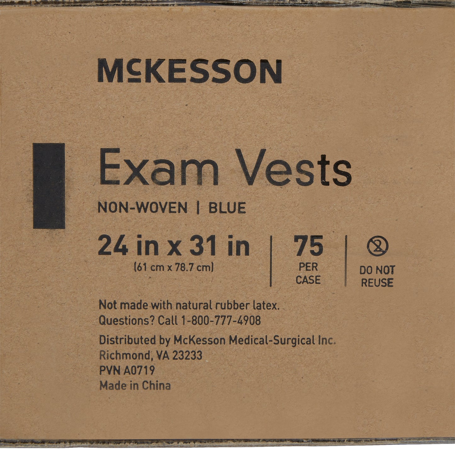 VEST, EXAM BREAST BLU 24"X31"