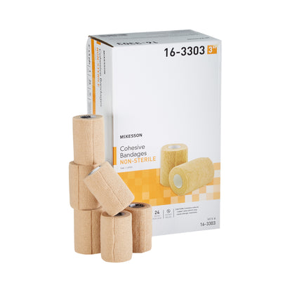 BANDAGE, COHESIVE N/S TAN 3"
