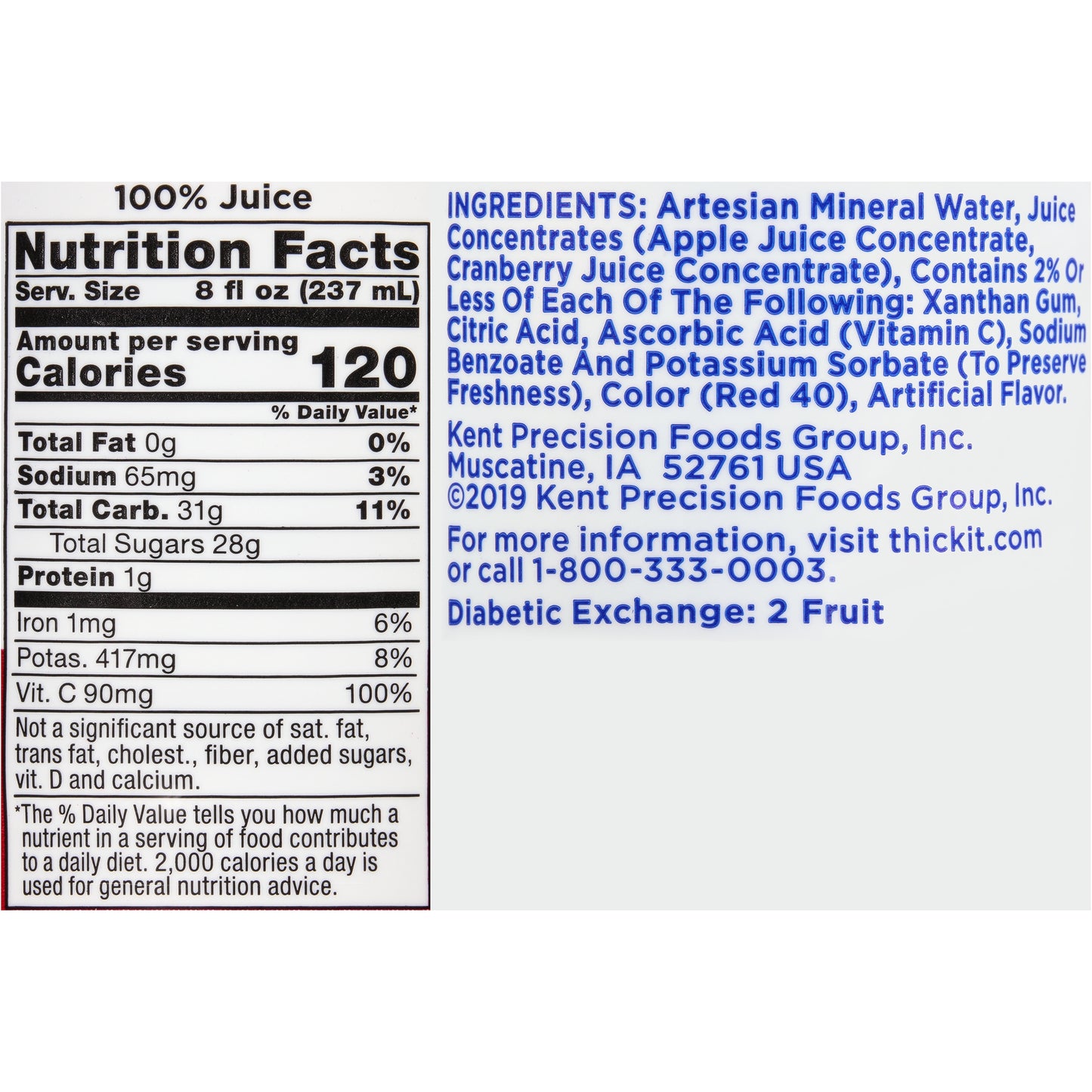 THICK-IT, CLEAR ADV CRANBERRYMILD/NECTAR 8OZ