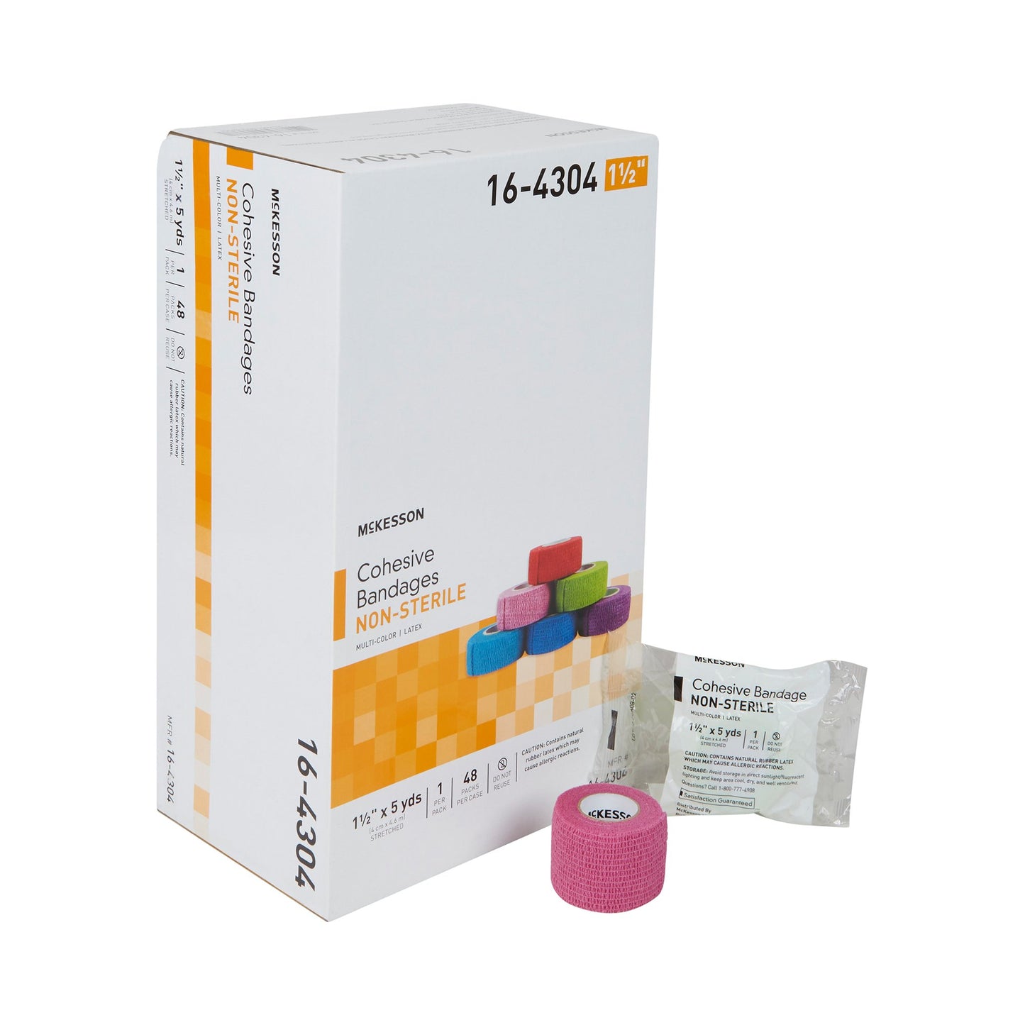BANDAGE, COHESIVE 1.5" COLOR PK