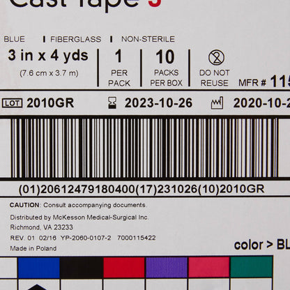 TAPE, CAST BLU LF 3"X4YDS