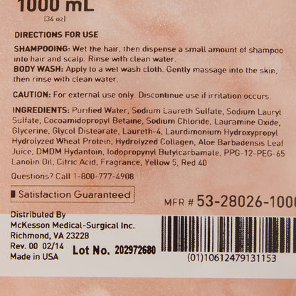 SHAMPOO, HAIR/BODY APRICOT DISC 1000ML
