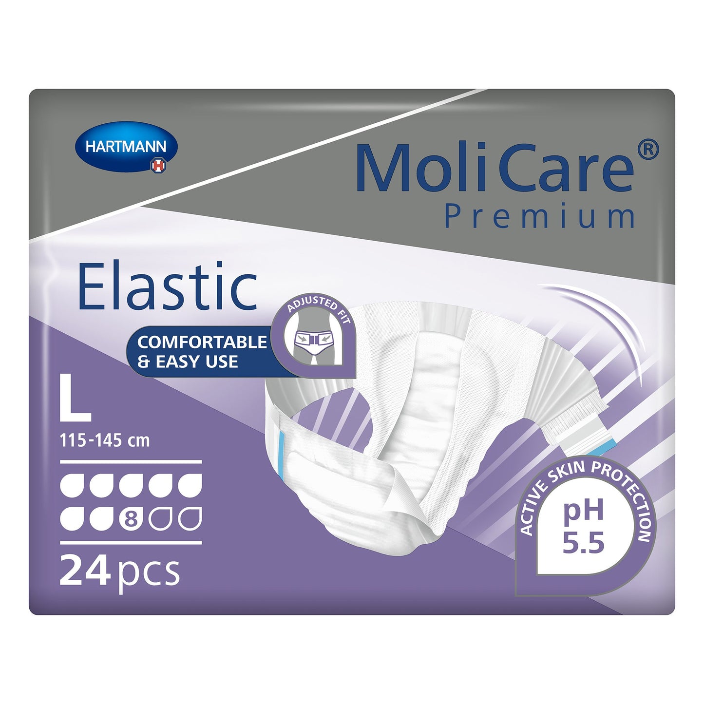 BRIEF, MOLICARE PREMIUM ELAS DISP 8D LG