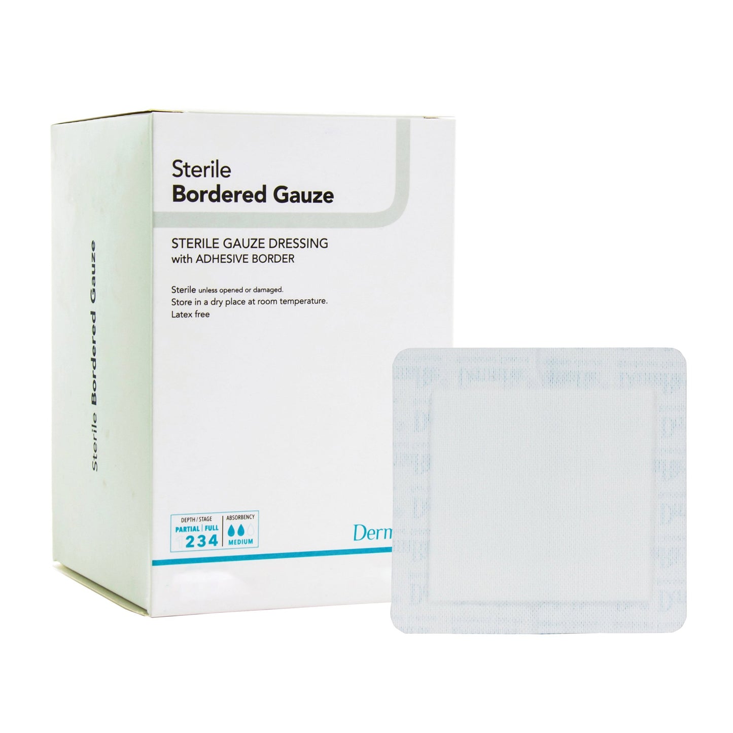 GAUZE, BORDERED STERILE ISLAND4"X10"