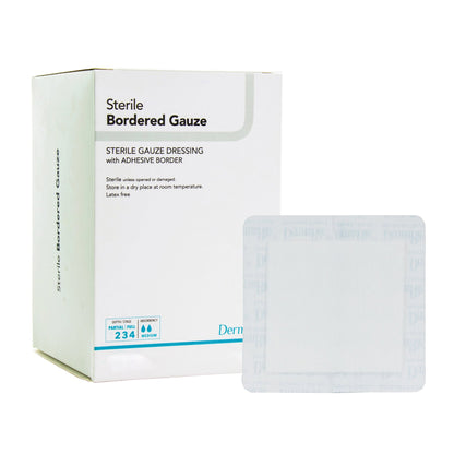 GAUZE, BORDERED STERILE ISLAND4"X10"