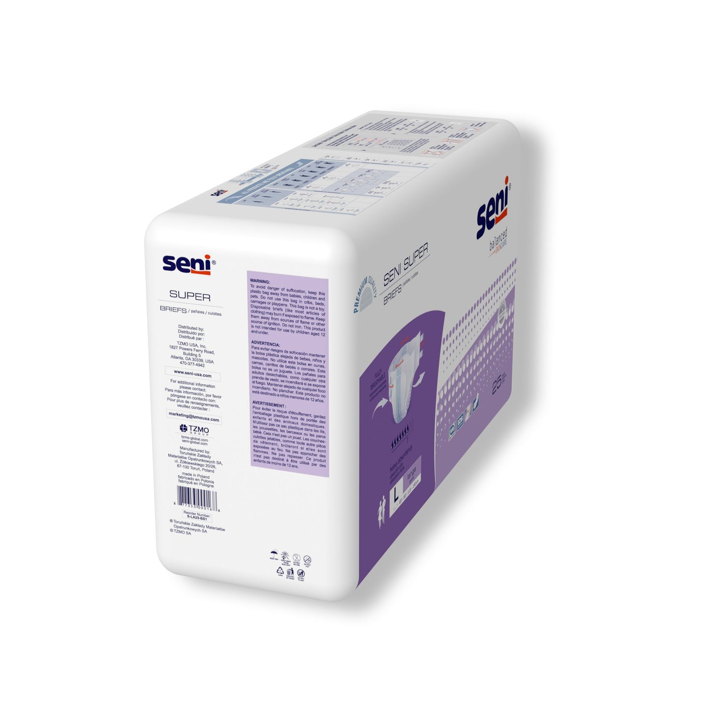 BRIEF, INCONT SENI SUPER LG 45"-59"