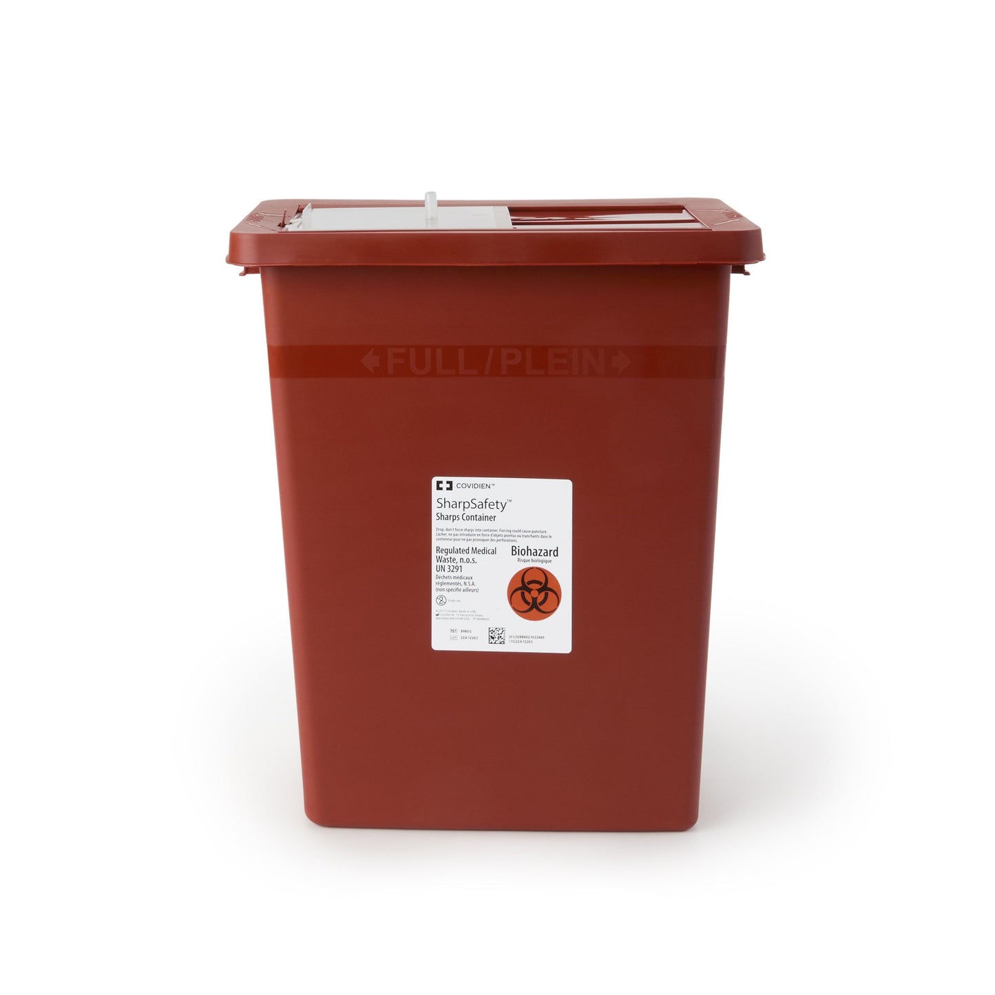CONTAINER, SHARPS RED/CLR 8GLLID