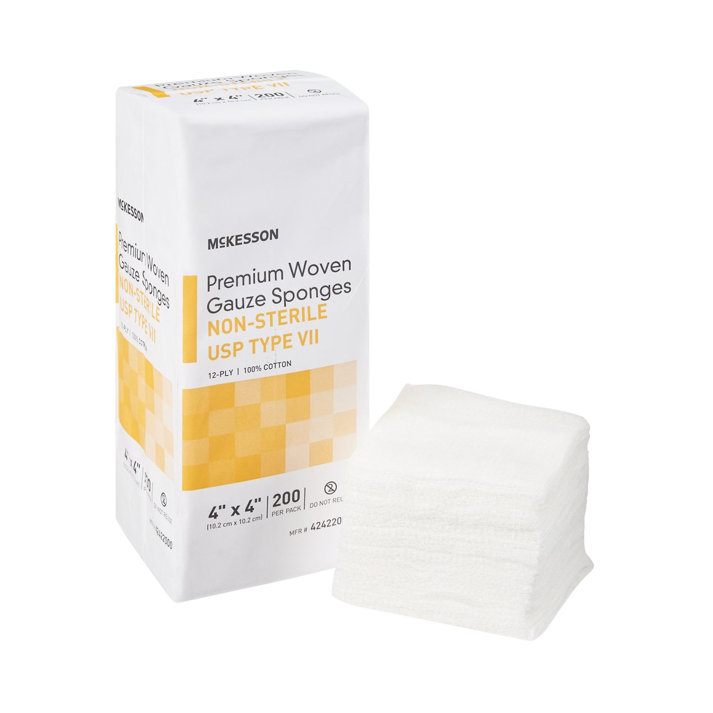 SPONGE, GAUZE TYPE-VII 12PLY N/S 4"X4"