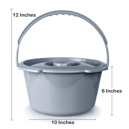 BUCKET, COMMODE W/PLAS HANDLE& CYR 7.5QT