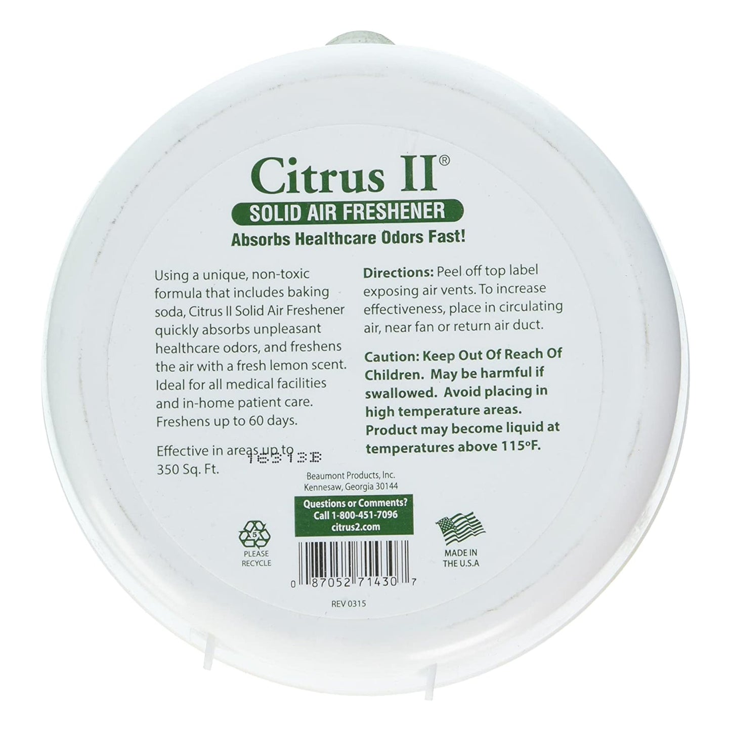 AIR FRESHENER, CITRUS II SOLID8OZ