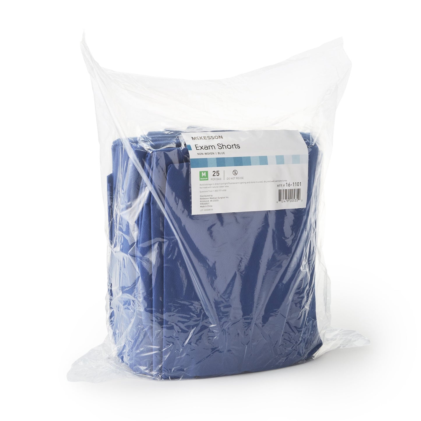 SHORTS, EXAM ORTHO BLU MED 28"-35"