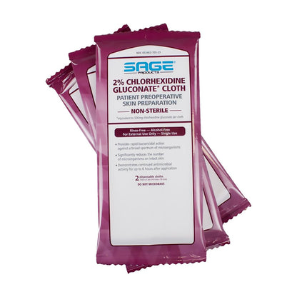 CLOTH, PREOP SKIN PREP 2% CHG