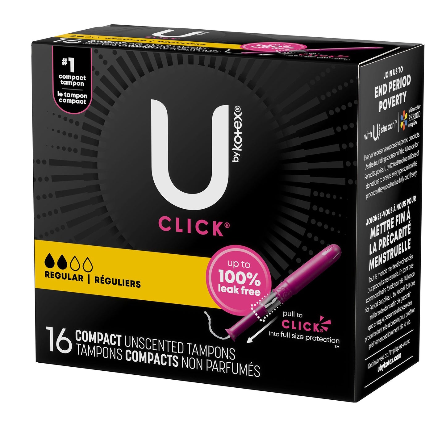 TAMPON, U BY KOTEX CLICK SUPERPREM REG ABSRB