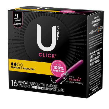 TAMPON, U BY KOTEX CLICK SUPERPREM REG ABSRB