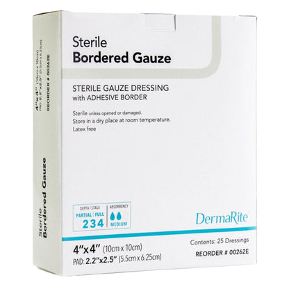 GAUZE, BORDERED STR 4X4" 2X2"PAD