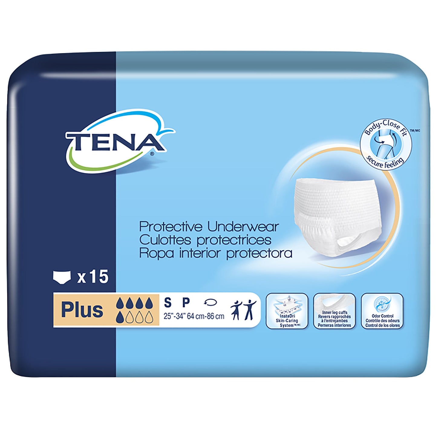 UNDERWEAR, INCONT TENA PROTECTIVE PLUS SZ SM