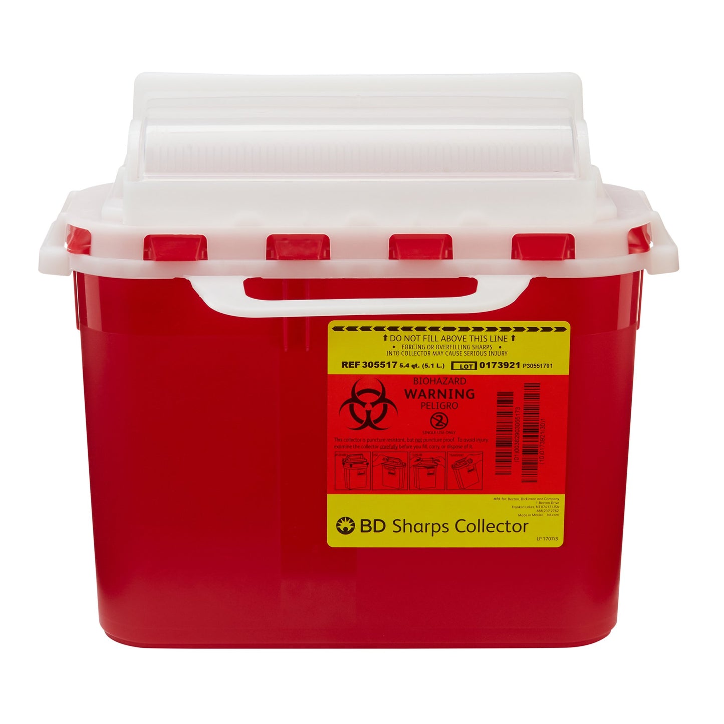 CONTAINER, SHARPS RED 5.4QT NXT GEN