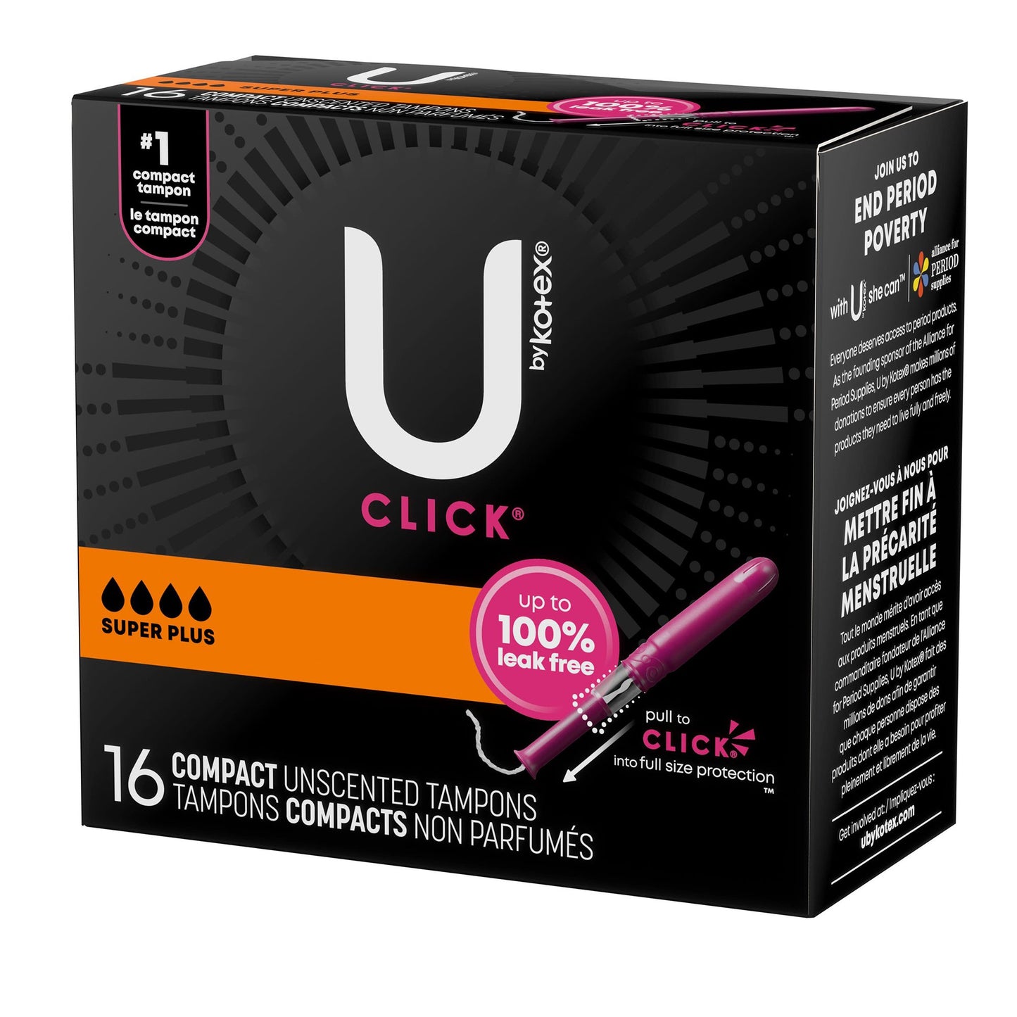 TAMPON, U BY KOTEX CLICK SUPER PREM ABSRB