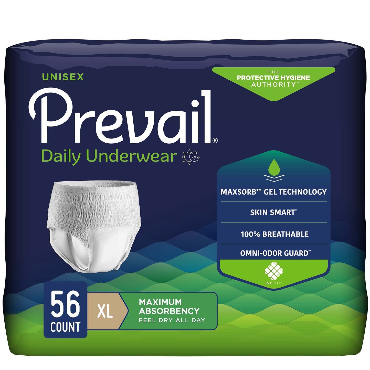 BRIEF, PULL-ON SUPR ABSRB XLGSZ 58-68"