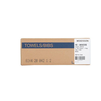TOWEL, PRO 2PLY POLY WHT 13X18