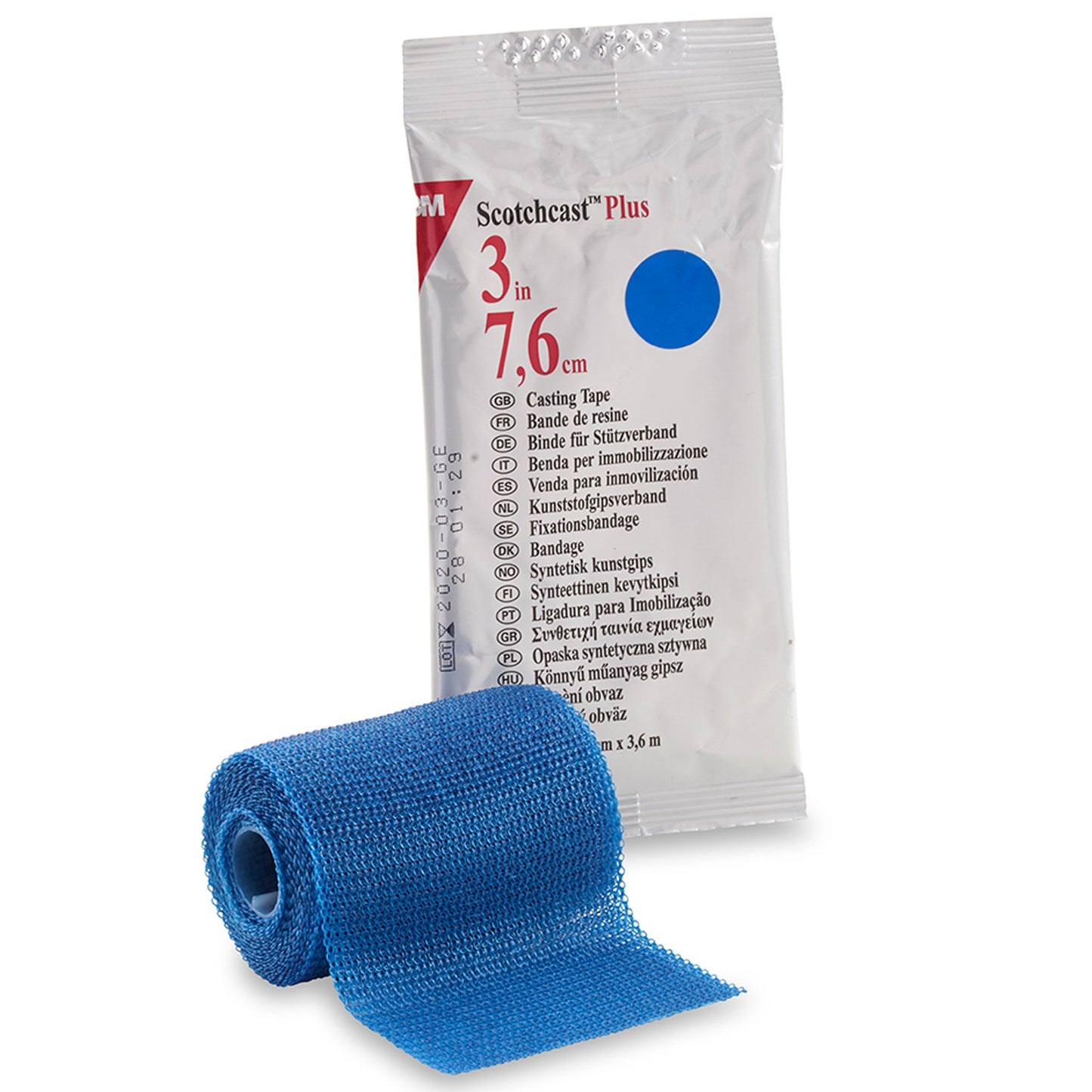 TAPE, CAST SCOTCHCAST 3"X4YDSBLU