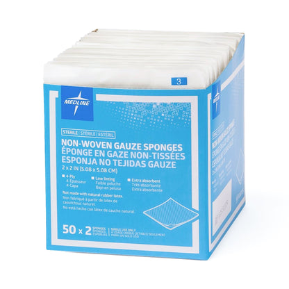 SPONGE, GAUZE 4PLY 2"X2"