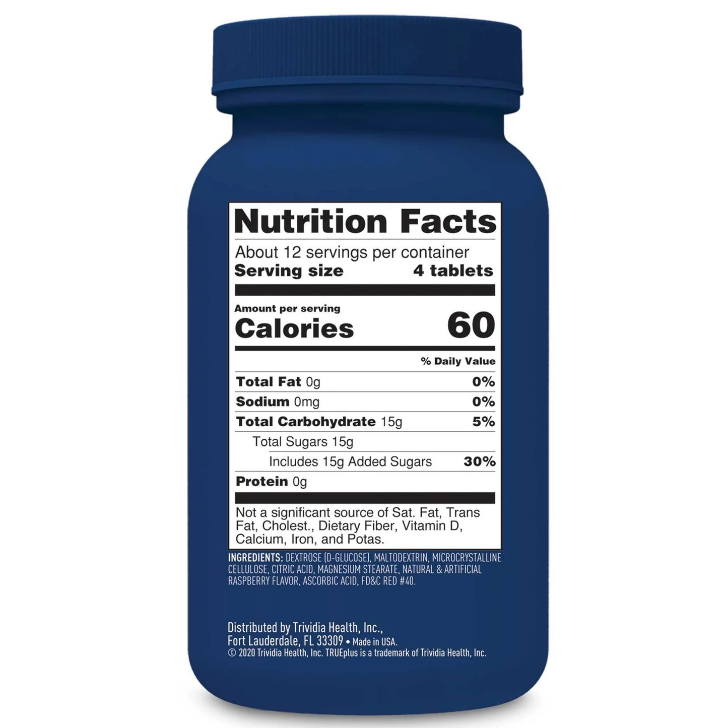GLUCOSE, TAB TRUEPLUS 15GR RASPBERRY