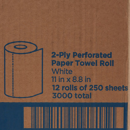 TOWEL, PAPER PERFORM 2PLY WHT