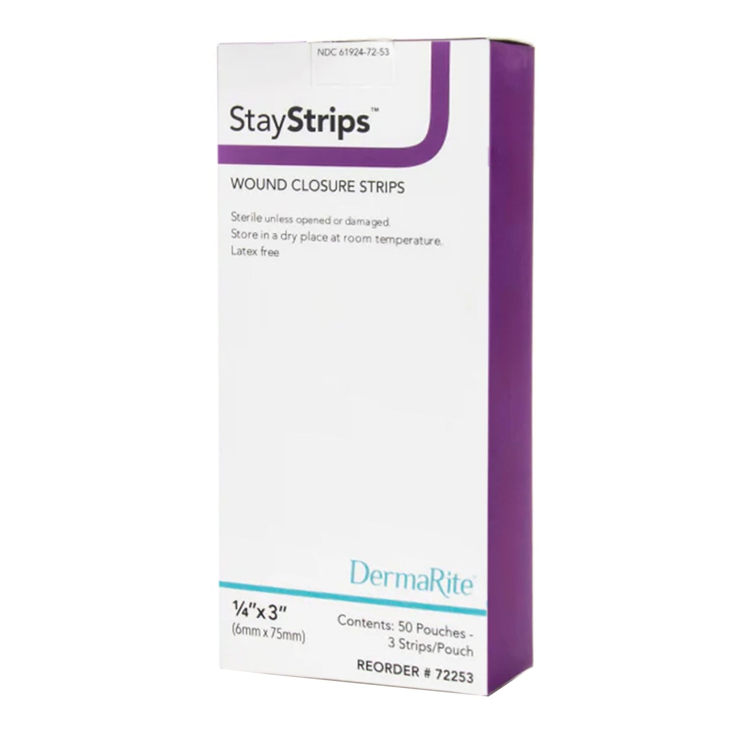 STRIPS, WOUND CLOSURE STAY STRIPS .25"X3"
