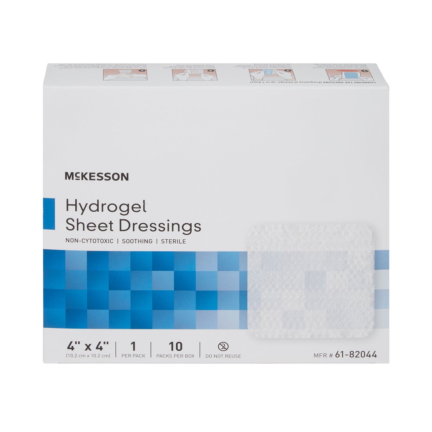 DRESSING, HYDROGEL SHEET STR LF 4X4