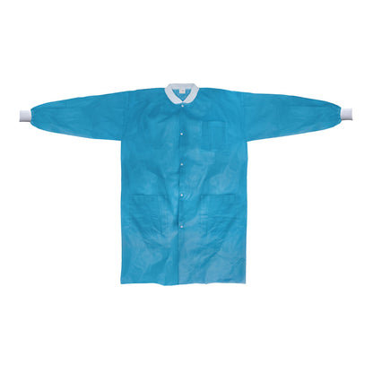 COAT, LAB KNITCUFF LF BLU LG/XLG