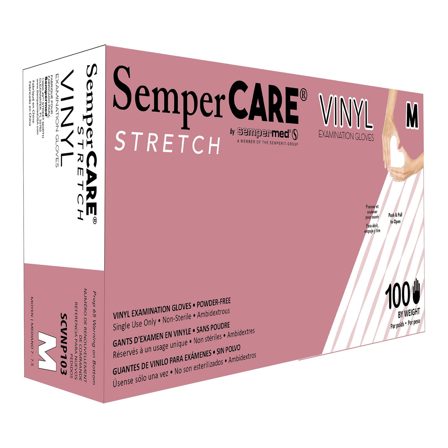 GLOVE, EXAM VNYLSTRCH MED N/S